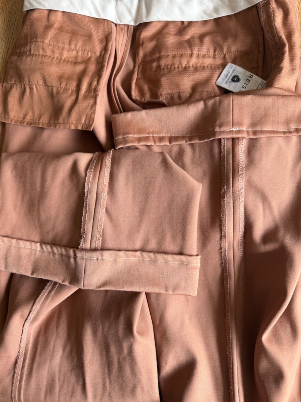 NWT REISS Stretch-Wool Luna Flair Trousers - Rose - Picture 9 of 14